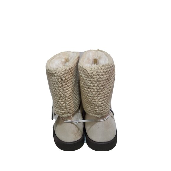 Joe Boxer Boots Size 11 Sophia Faux Suede faux fur lining Bone - Picture 4 of 6